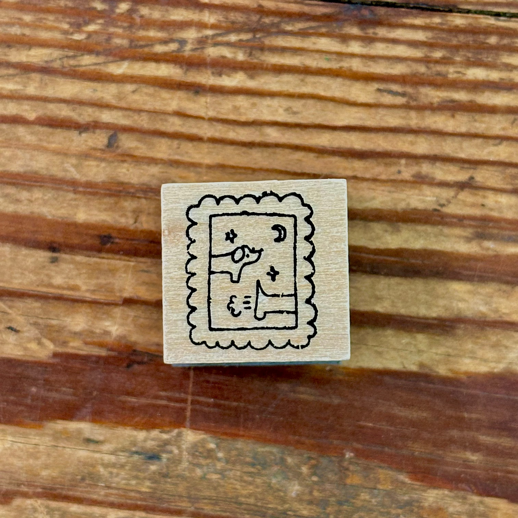 Farting dog wooden stamp | dana ate oatmeal! (CA)