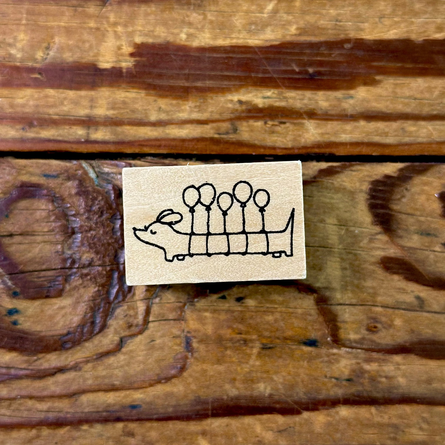 Balloonie wooden stamp | dana ate oatmeal! (CA)