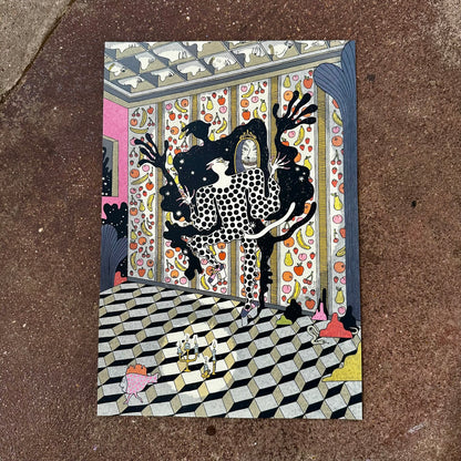 Mirror Cat Shadow Screen Print | Daria Tessler (OR)
