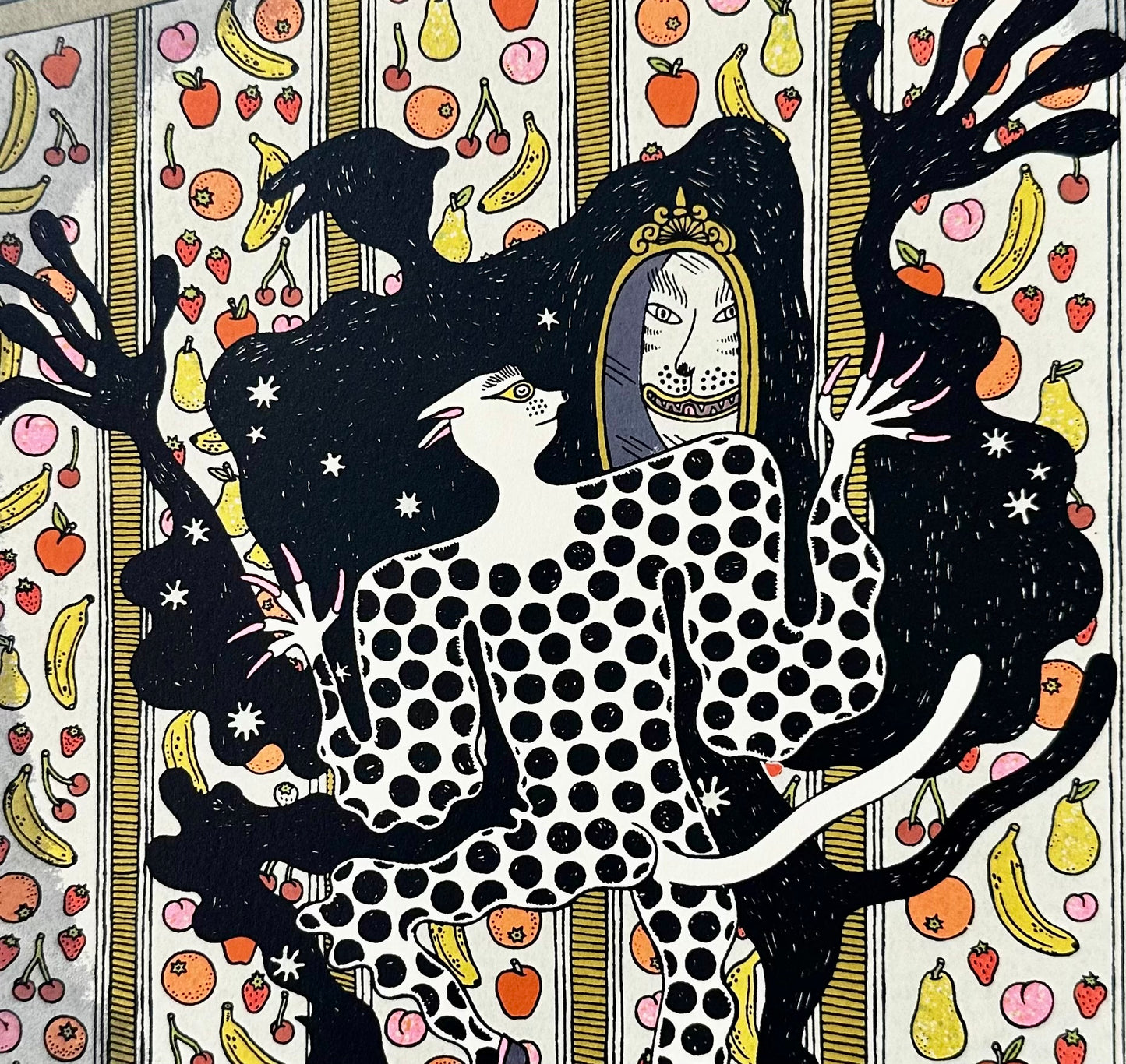 Mirror Cat Shadow Screen Print | Daria Tessler (OR)