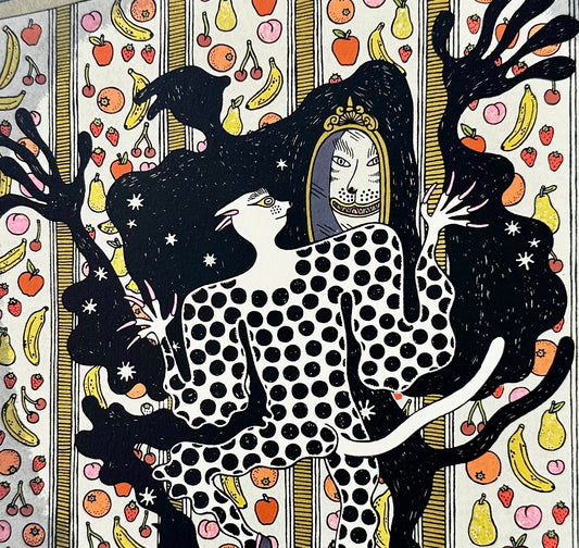 Mirror Cat Shadow Screen Print | Daria Tessler (OR)