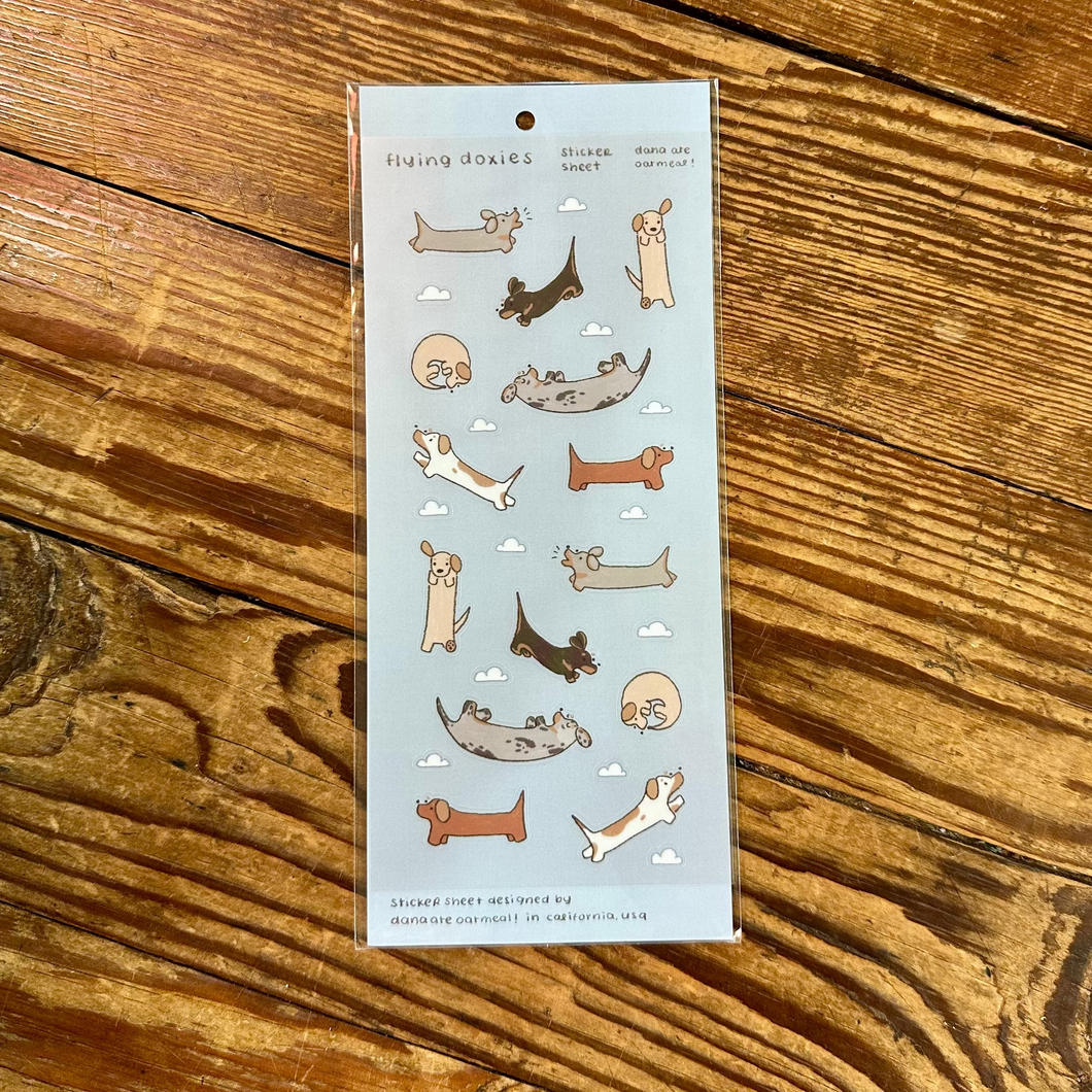 Flying doxies sticker sheet | dana ate oatmeal! (CA)