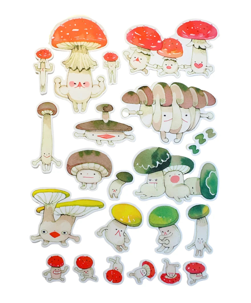 Muki Muki Mushroom Sticker Set | Koyamori (CAN)