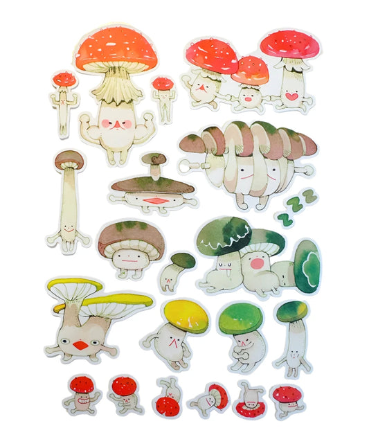 Muki Muki Mushroom Sticker Set | Koyamori (CAN)