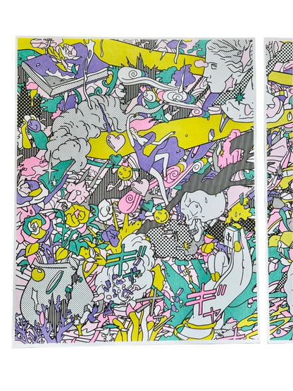The Ending World (Triptych) – Risograph Print Set | Brent Ozaeta (Dallas)