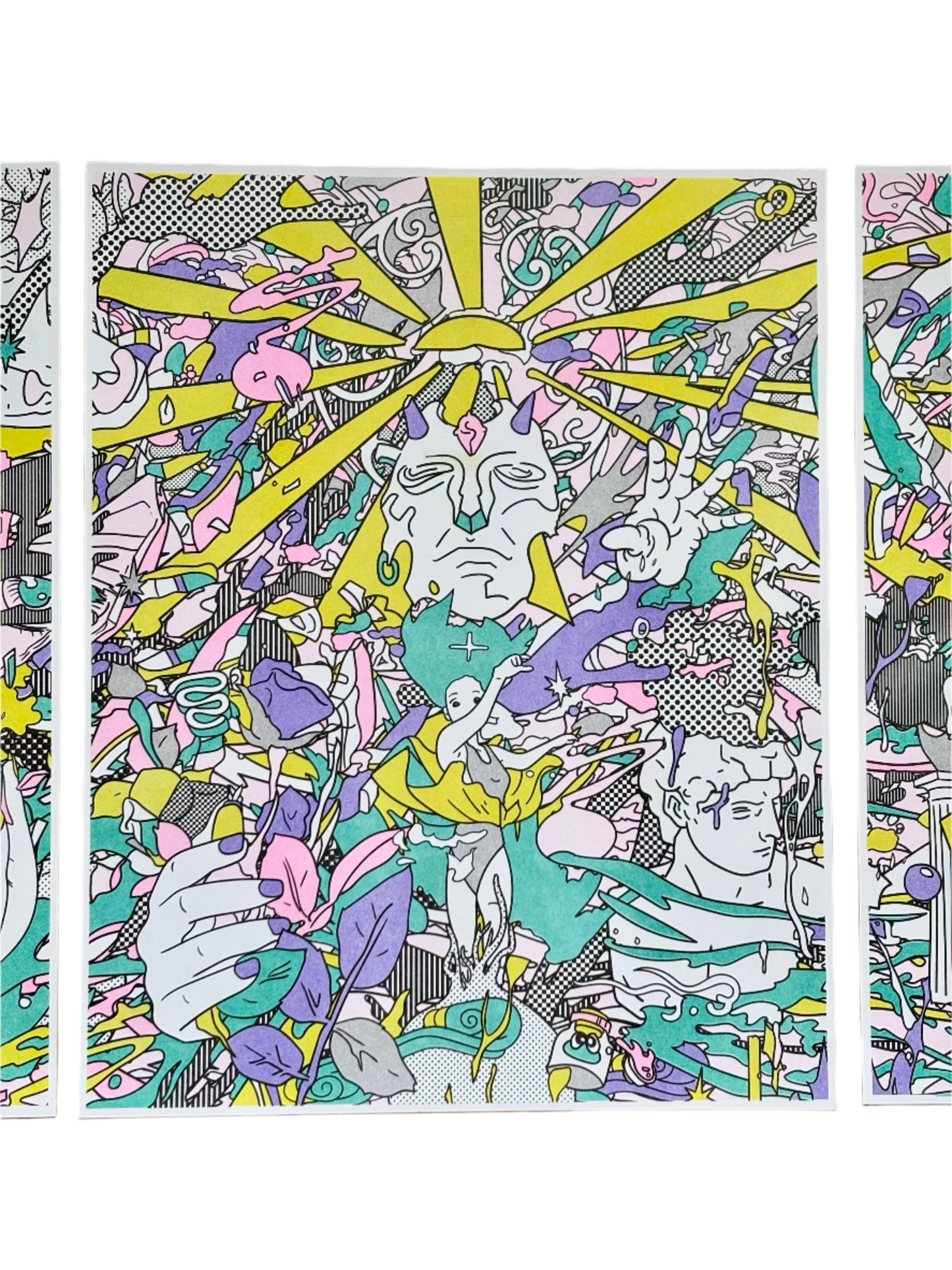 The Ending World (Triptych) – Risograph Print Set | Brent Ozaeta (Dallas)
