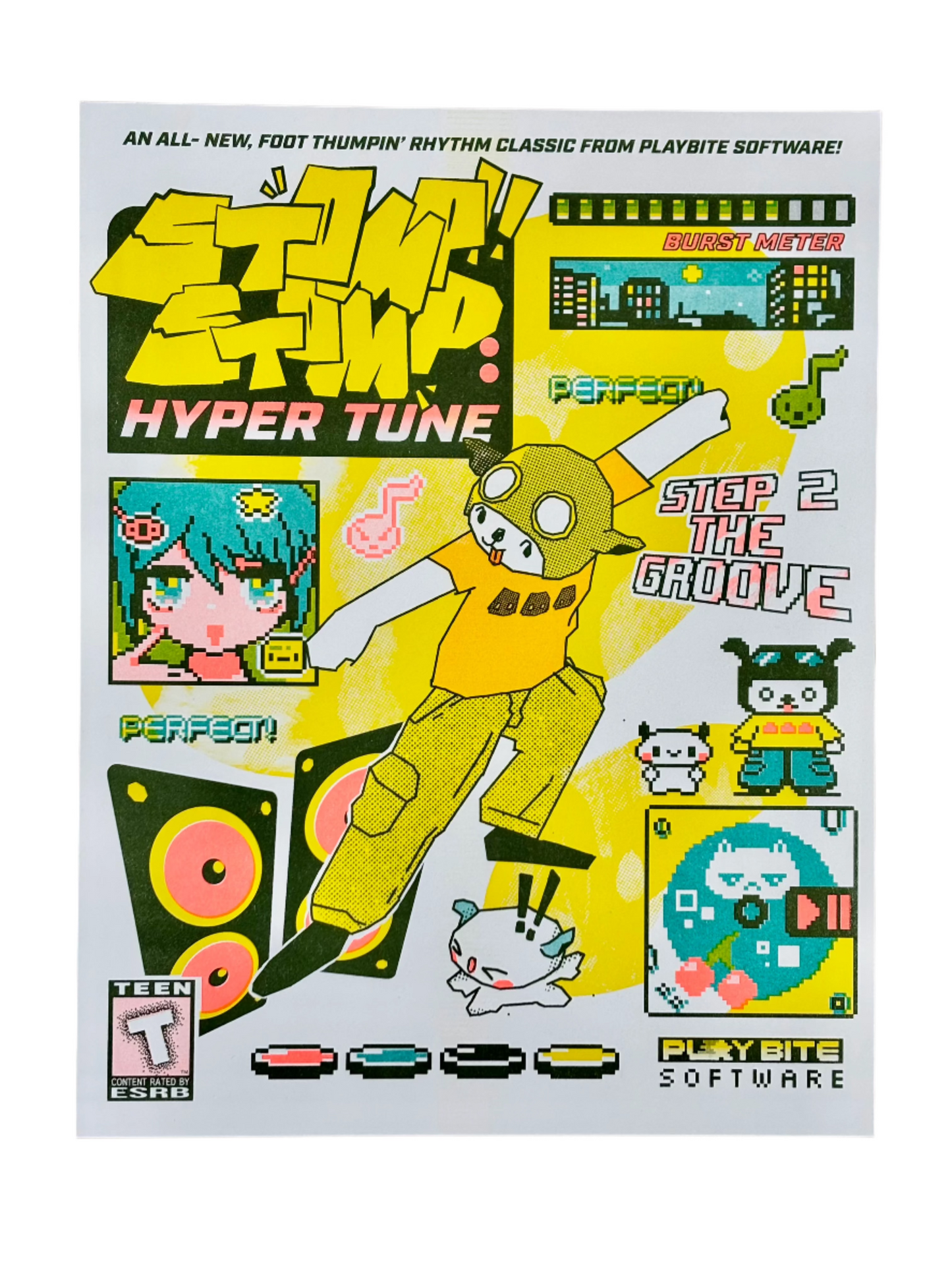 Stomp Stomp Risograph Print | Play Nice Press x Kurobite (TX)