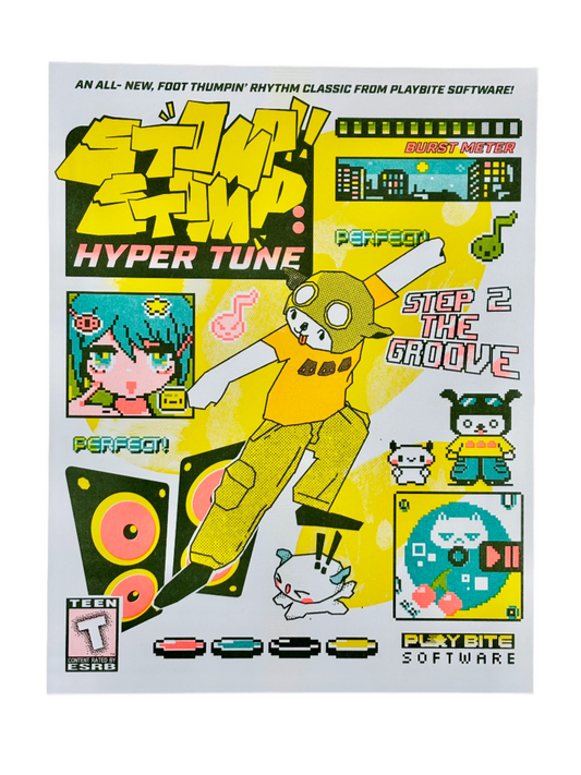 Stomp Stomp Risograph Print | Play Nice Press x Kurobite (TX)