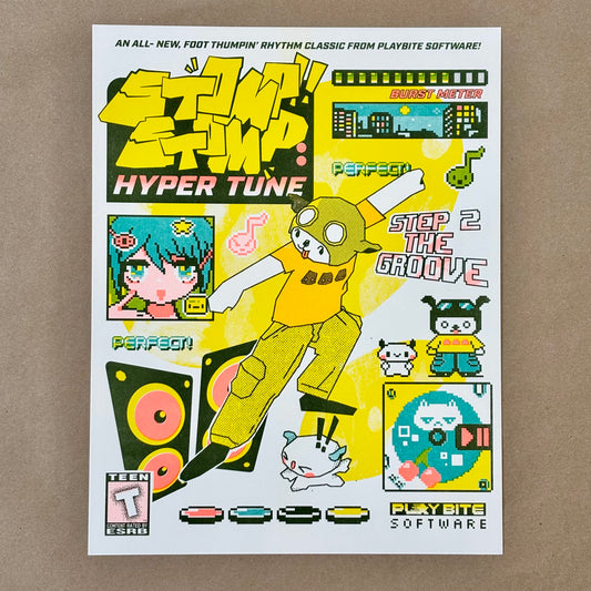 Stomp Stomp Risograph Print | Play Nice Press x Kurobite (TX)
