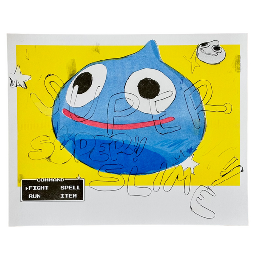 Super Slime!! Risograph Print | Play Nice Press (TX)
