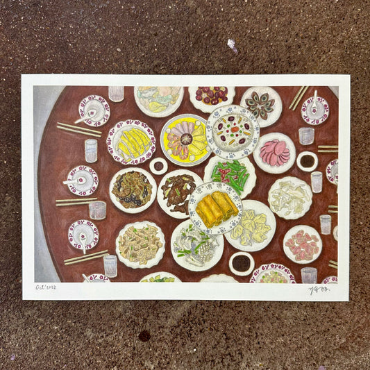 Chinese New Year Dinner Art Print (年夜飯) | Yu Feng (馮羽) | Hong Kong