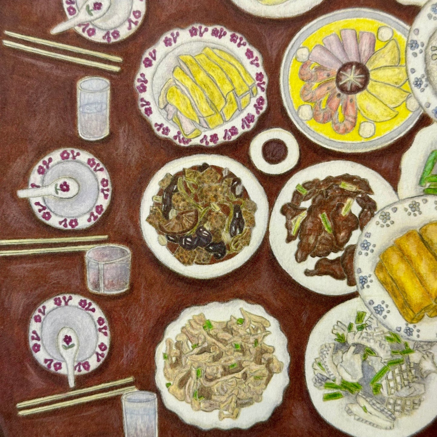 Chinese New Year Dinner Art Print (年夜飯) | Yu Feng (馮羽) | Hong Kong