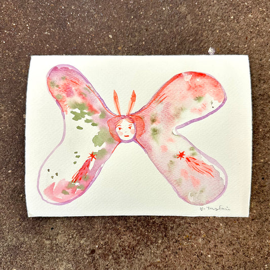 Comet Moth - Original Watercolor | Mylan Nguyen (TX)