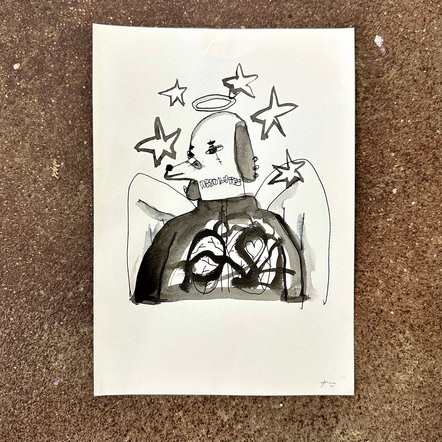 Dog Angel  – Original Illustration  | Fantasy Boy Taro (TX)