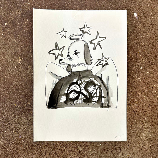 Dog Angel  – Original Illustration  | Fantasy Boy Taro (TX)