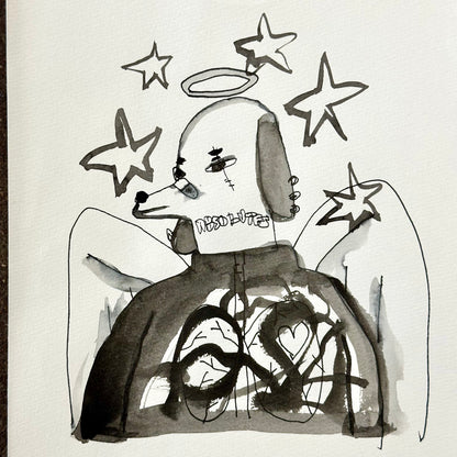 Dog Angel  – Original Illustration  | Fantasy Boy Taro (TX)