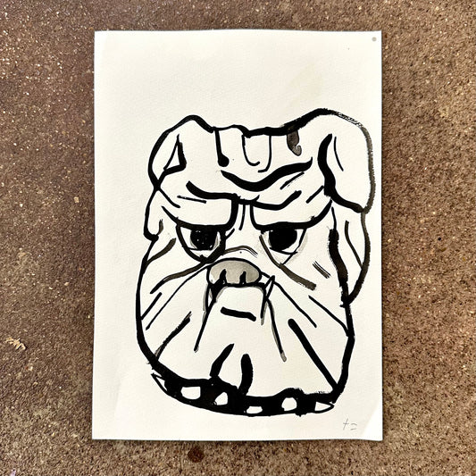 Bulldog – Original Watercolor | Fantasy Boy Taro (TX)
