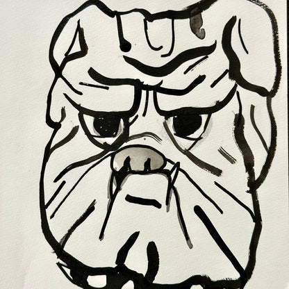Bulldog – Original Watercolor | Fantasy Boy Taro (TX)