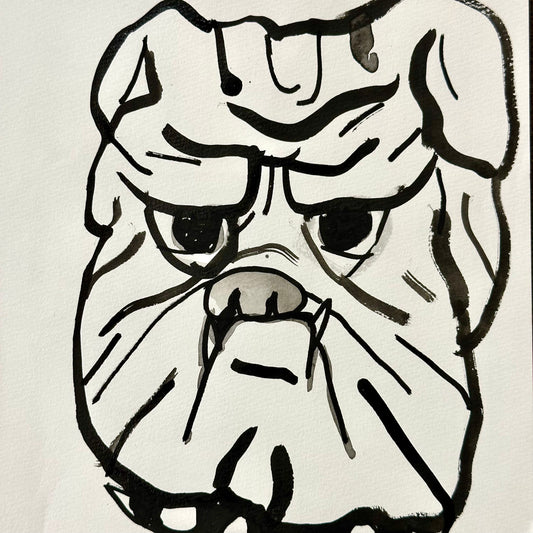 Bulldog – Original Watercolor | Fantasy Boy Taro (TX)
