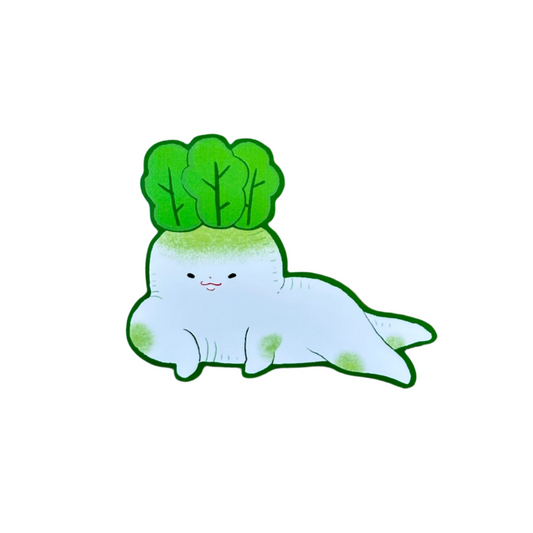 Lounging Daikon Vinyl Sticker | Koyamori (CAN)