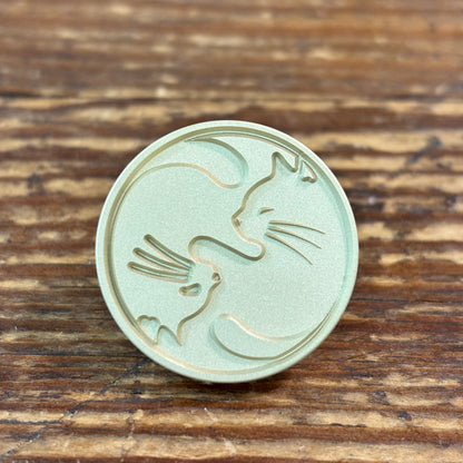 Yin/Yang Cats Wax Seal Stamp | WOODPEPE (Japan)