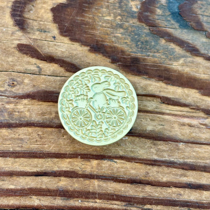 Biking Bunny Wax Seal Stamp | WOODPEPE (Japan)