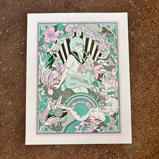 Eternal Afternoon 2 Risograph Art Print | Brent Ozaeta (TX)