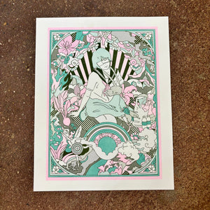 Eternal Afternoon 2 Risograph Art Print | Brent Ozaeta (TX)