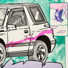Load image into Gallery viewer, Tracker Risograph Art Print | Play Nice Press (TX)
