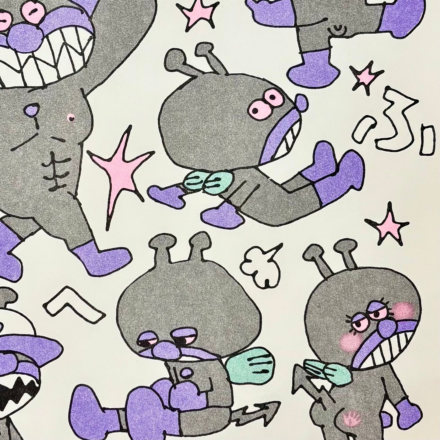 Bye Baikin Risograph Print | Taro Waggoner(TX)