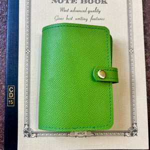 Leather Mini Notebook Cover | Green Apple | Gomez Handcrafted Leathergoods (TX)