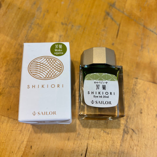 Shikiori Ink Bottle | Wakauguisu (Young Bush Warbler)  | 20ml | Sailor (Japan)