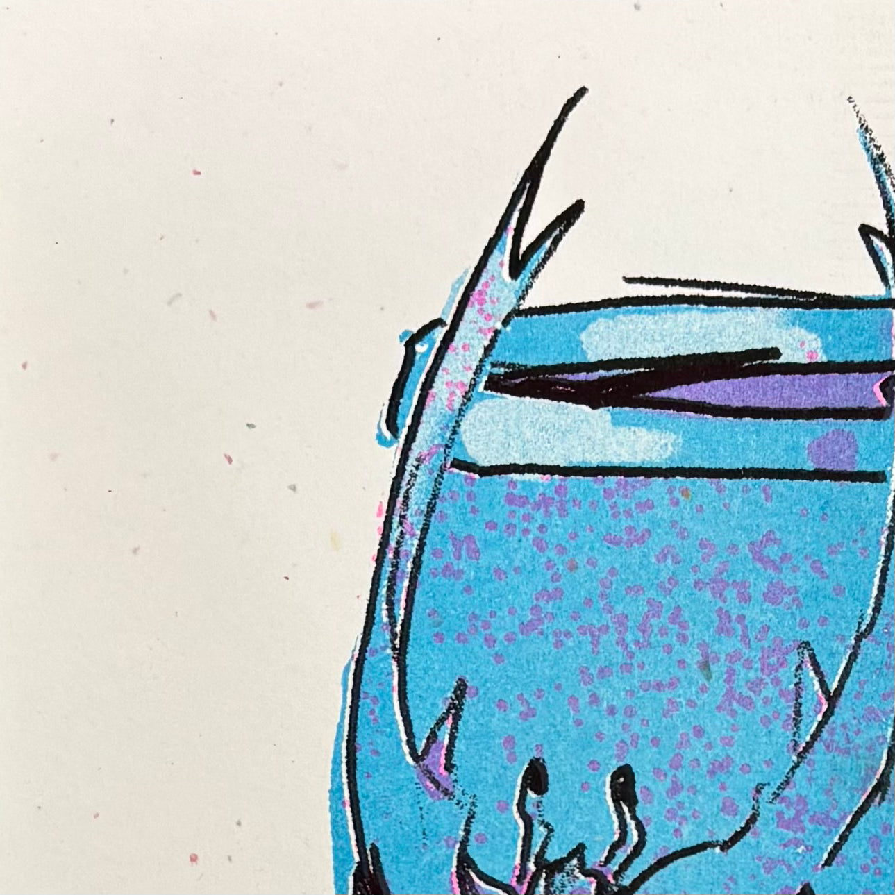 Beetle Drink Risograph Print | Jacob V. Play Nice Press (TX)