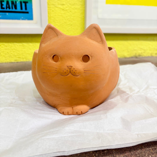 Terra Cotta Cat Planter | Meycat (Myanmar)