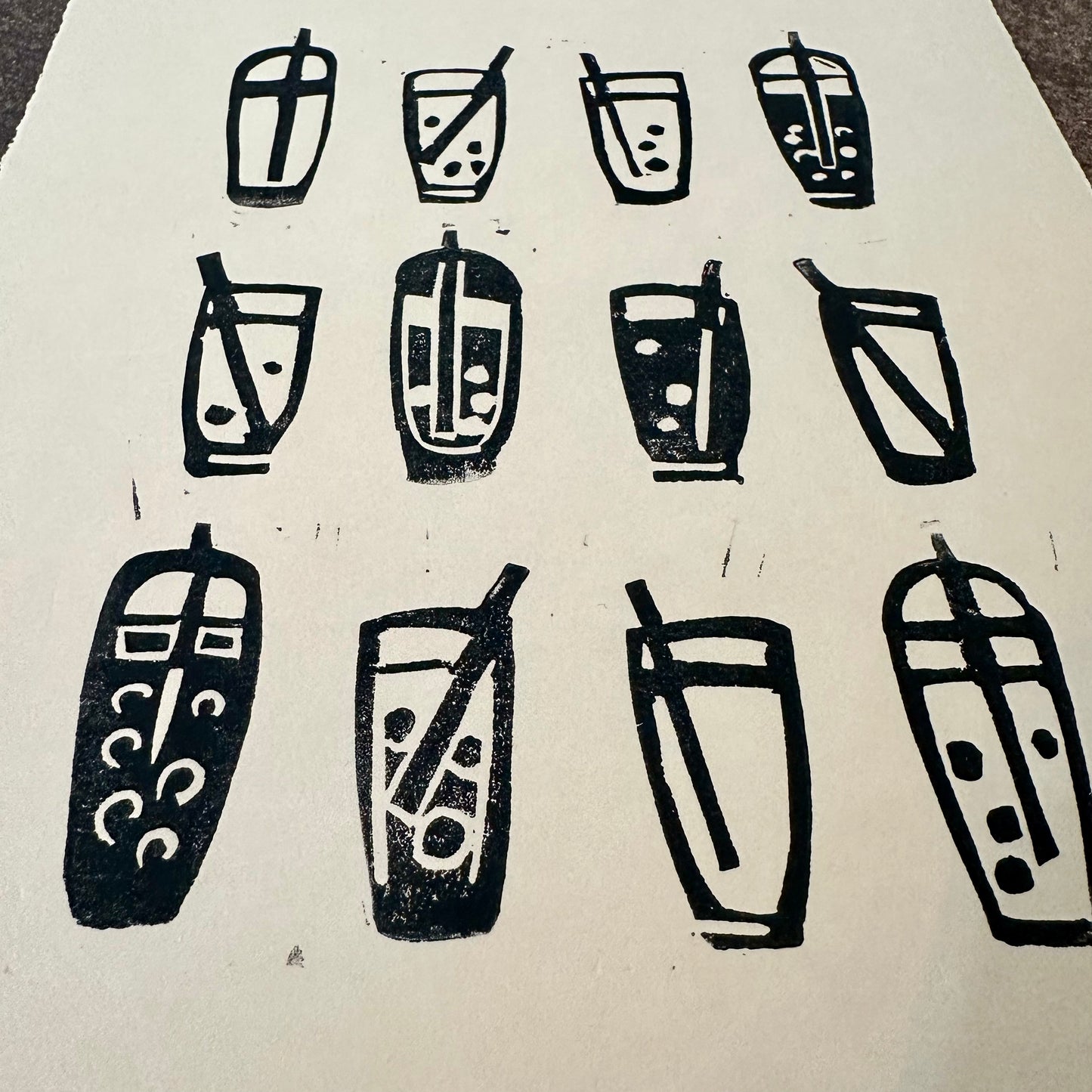 I Like Boba Linocut Print | Ellen Orchard (TX)