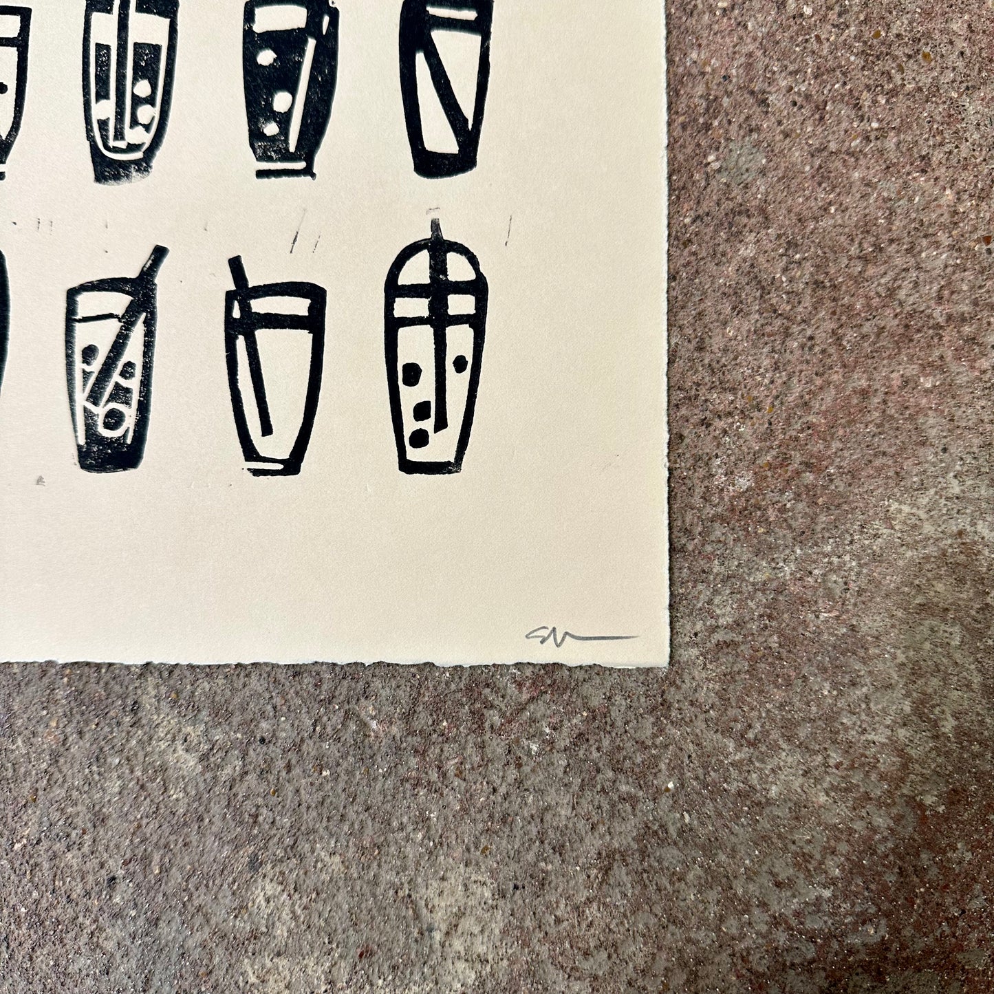 I Like Boba Linocut Print | Ellen Orchard (TX)