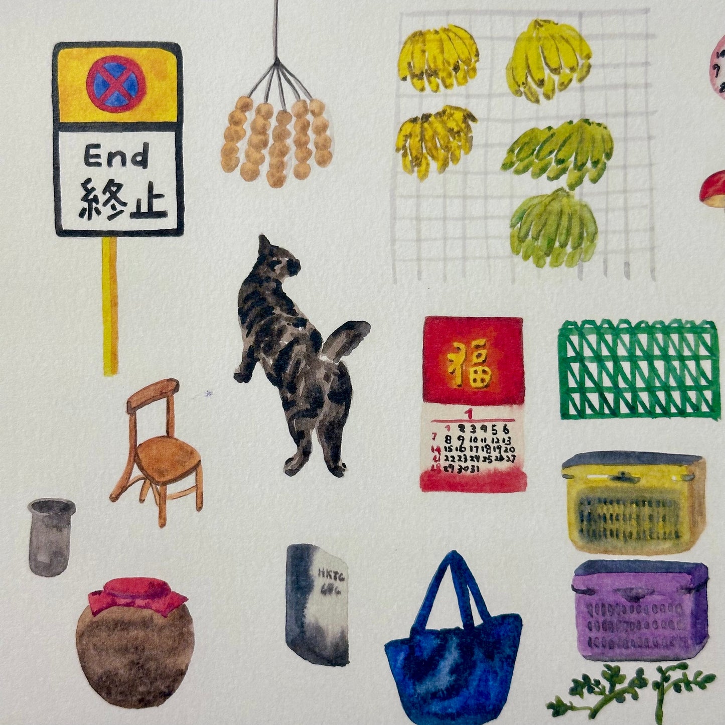 Market Things (街市的物) Art Print | Yu Feng 馮羽 (Hong Kong)