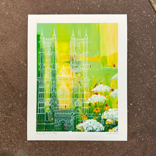 Spring Light at the Abbey Art Print | Malti B. Lee (TX)
