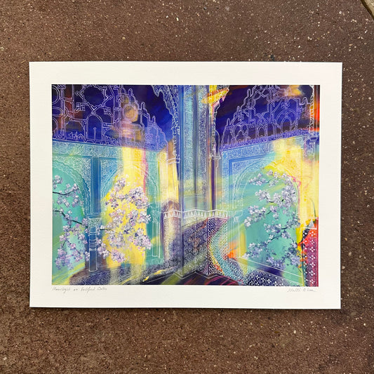 Moonlight on Fortified Walls Art Print | Malti B. Lee (TX)