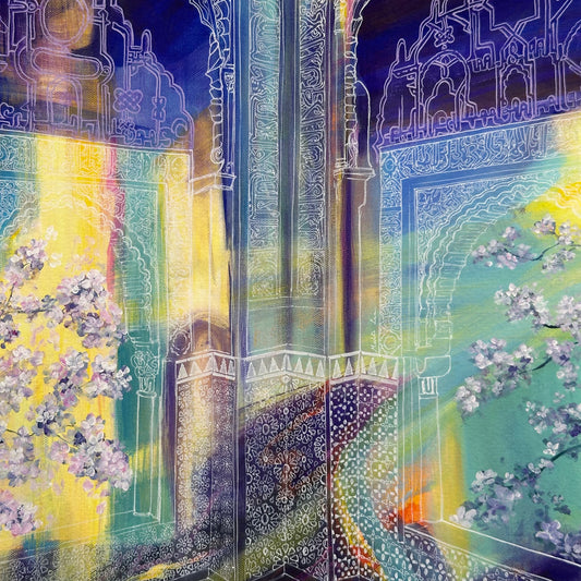 Moonlight on Fortified Walls Art Print | Malti B. Lee (TX)