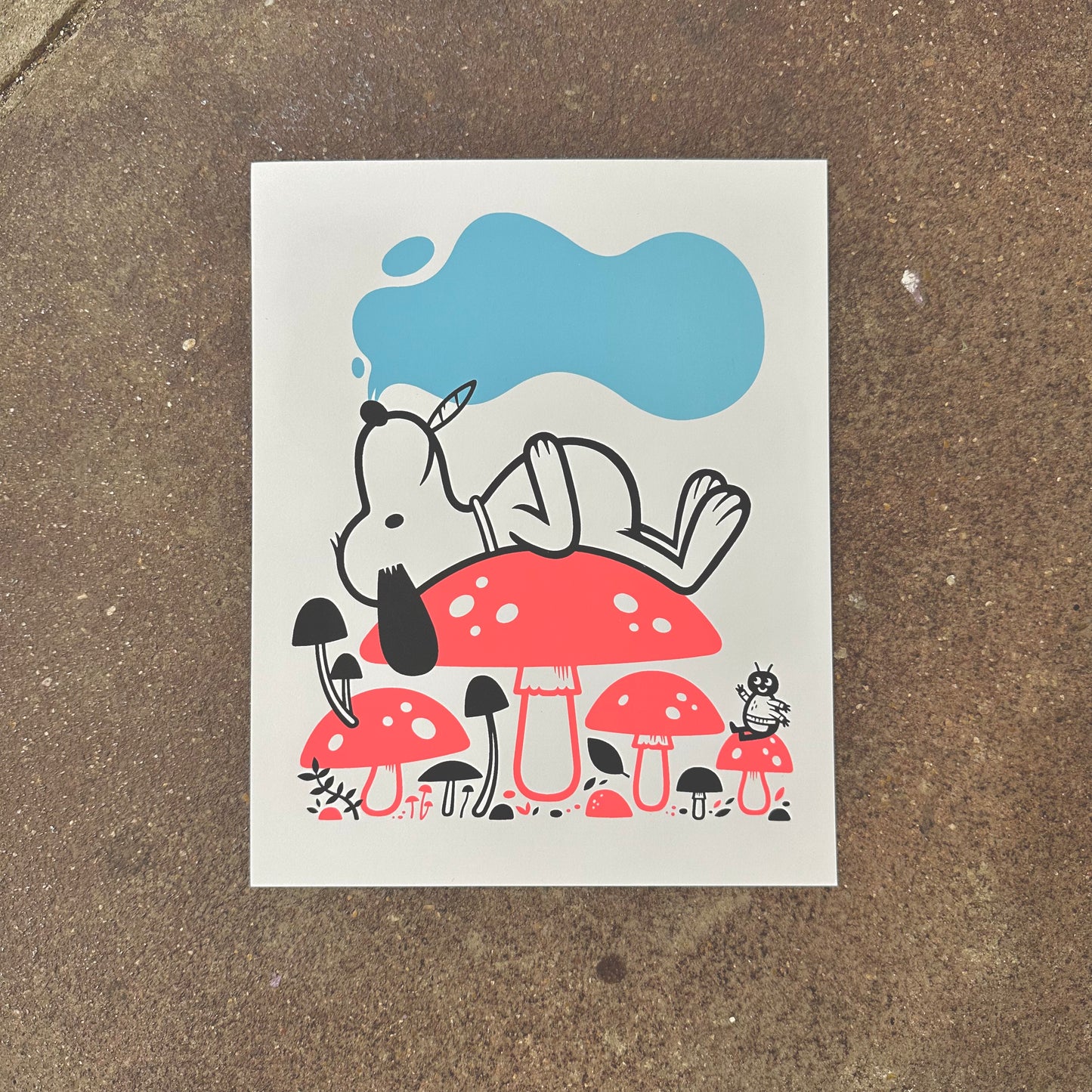 Portrait of the Artist En Repose Screenprint | The Little Friends of Printmaking (CA)