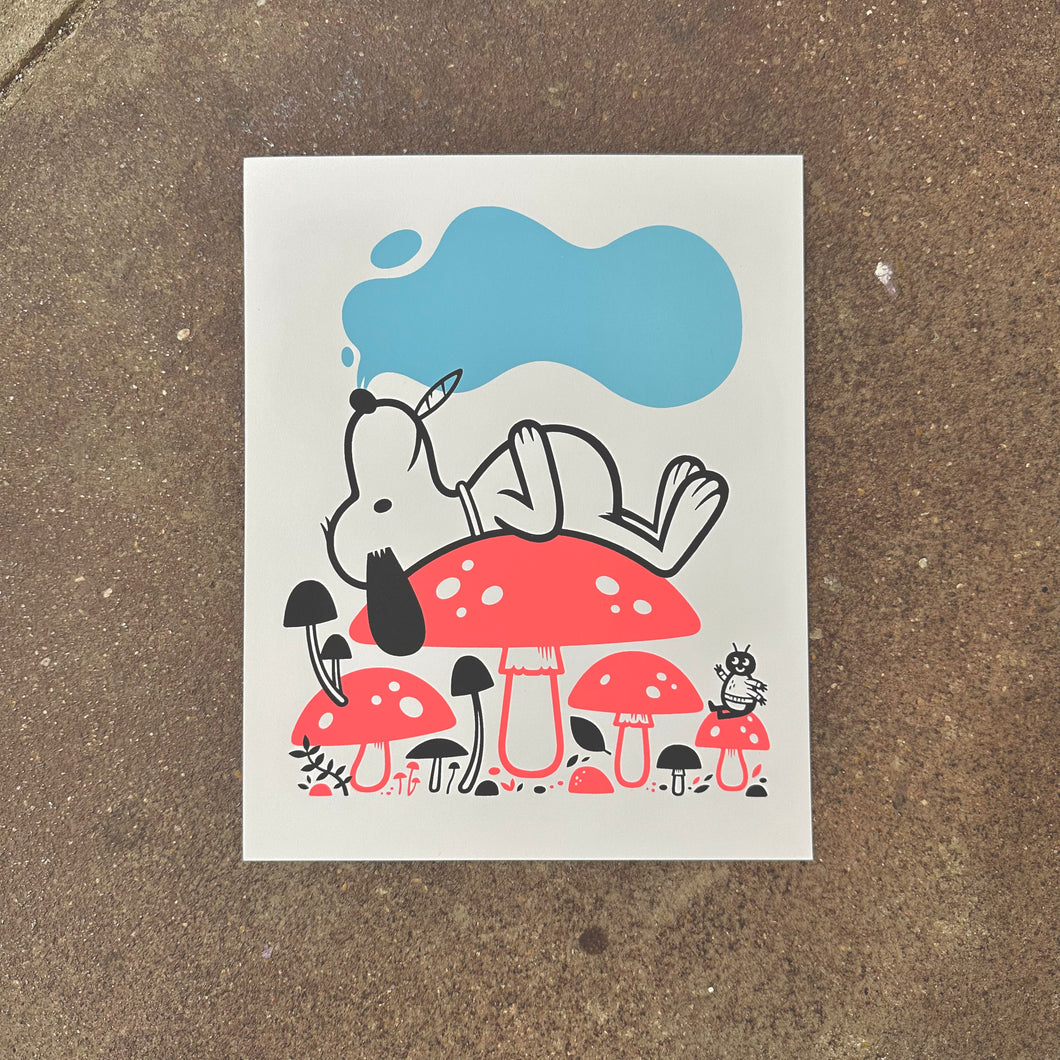 Portrait of the Artist En Repose Screenprint | The Little Friends of Printmaking (CA)