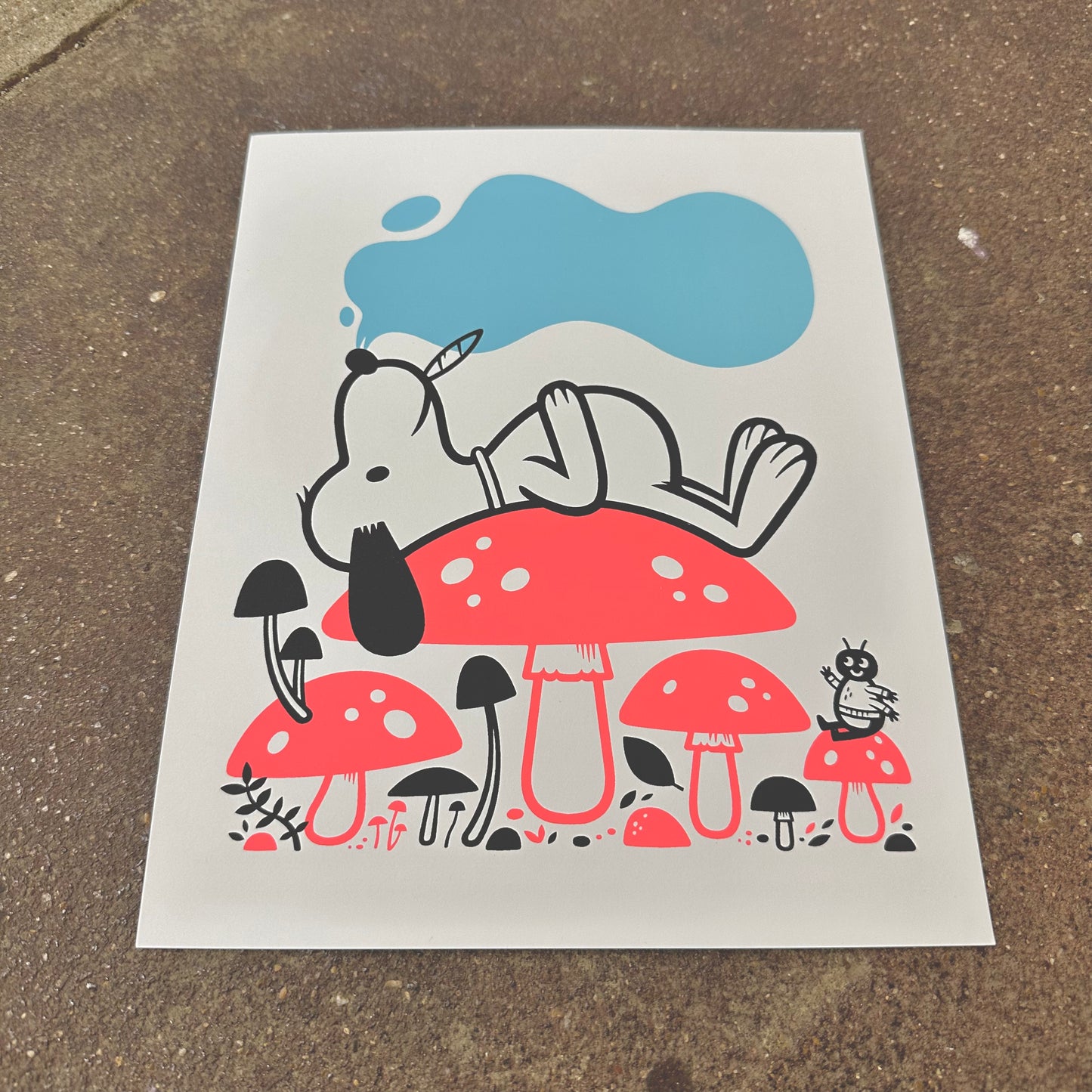 Portrait of the Artist En Repose Screenprint | The Little Friends of Printmaking (CA)