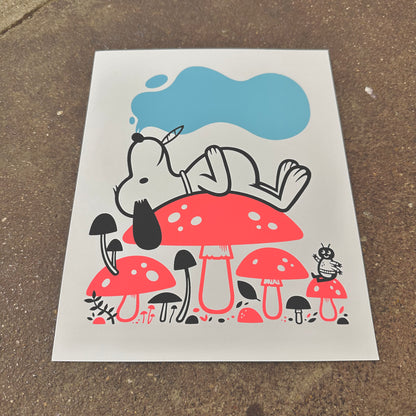 Portrait of the Artist En Repose Screenprint | The Little Friends of Printmaking (CA)
