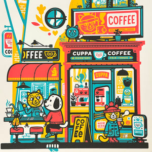 Cuppa Coffee Screenprint | The Little Friends of Printmaking (CA)