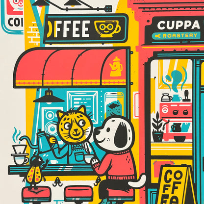 Cuppa Coffee Screenprint | The Little Friends of Printmaking (CA)
