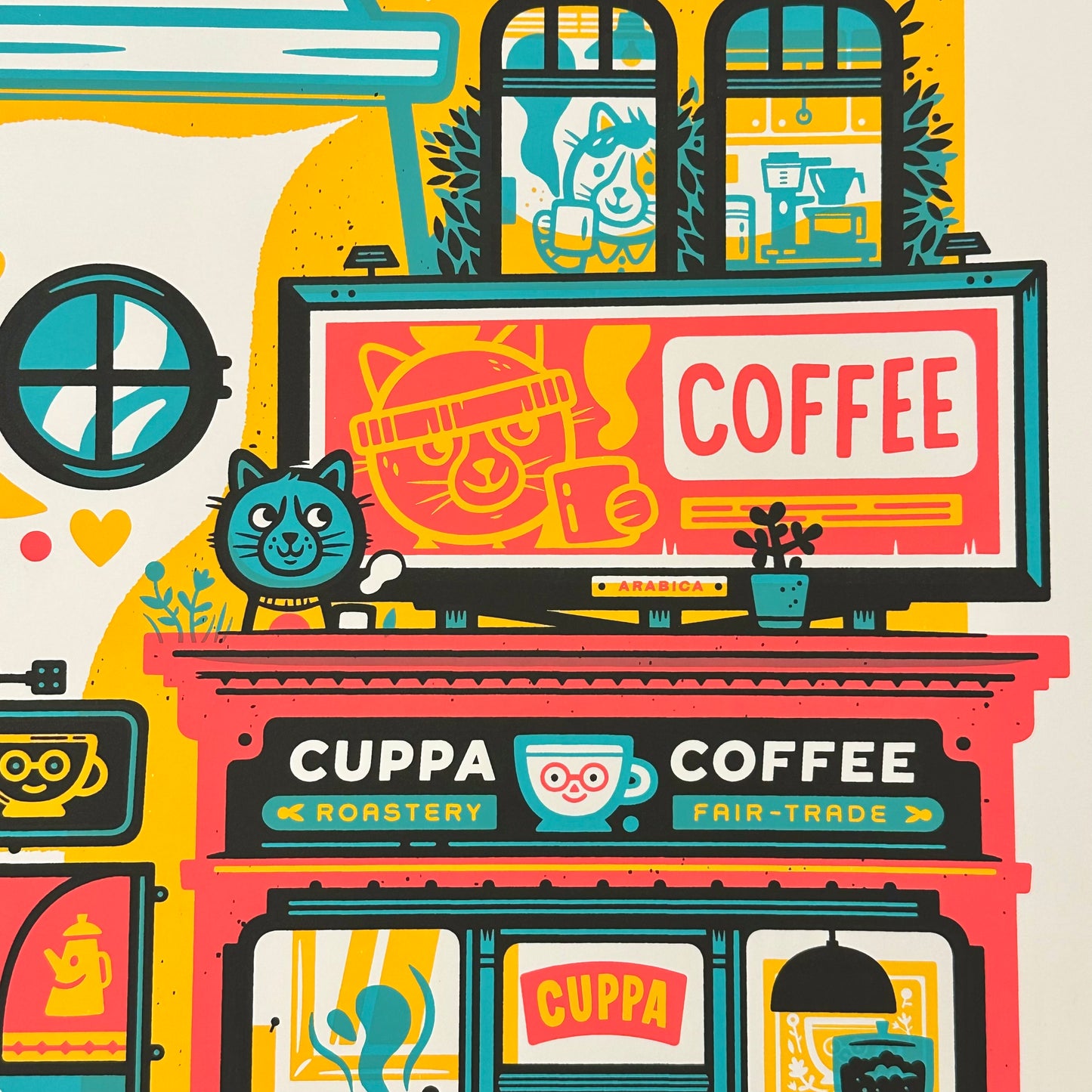 Cuppa Coffee Screenprint | The Little Friends of Printmaking (CA)