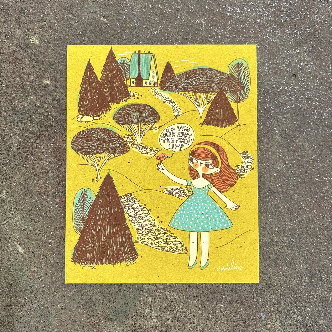 Do You Ever Shut The F*ck Up Art Print | Burger Babie| Addeline Griswold (IN)