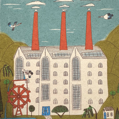 Cloud Factory Art Print | Burger Babie | Addeline Griswold (IN)