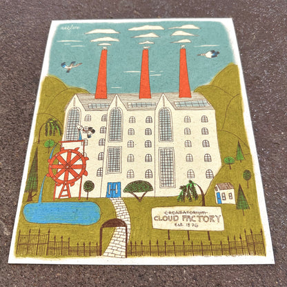 Cloud Factory Art Print | Burger Babie | Addeline Griswold (IN)